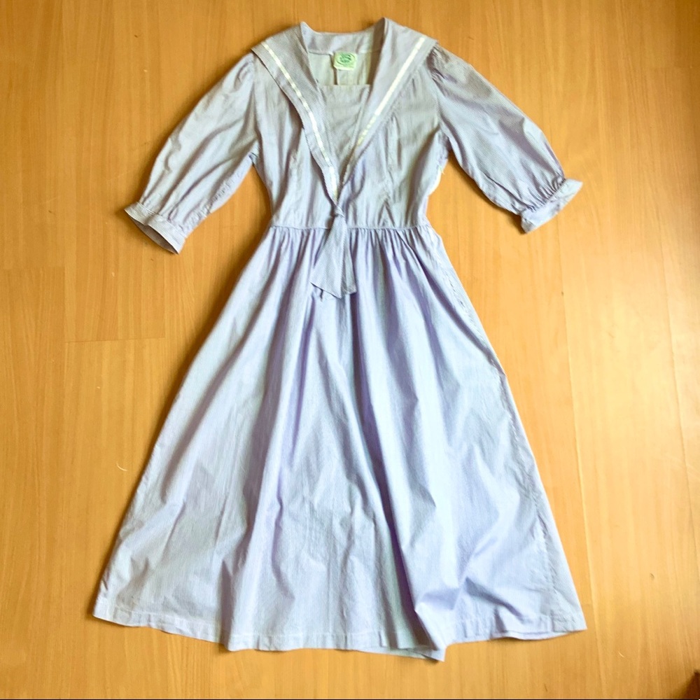 80s Laura Ashley Victorian Sailor Dress